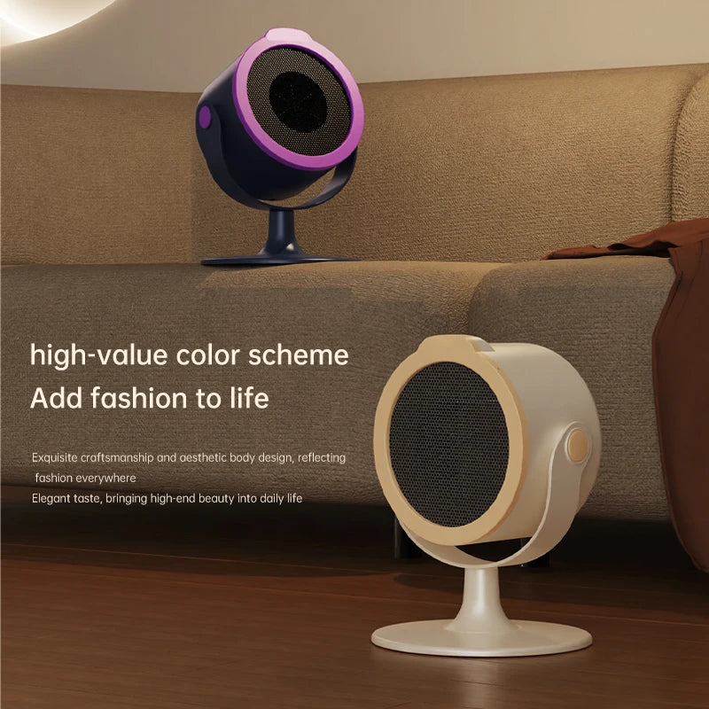 500W Portable Electric Heater – Desktop Silent Heater Energy-Efficient Home Office