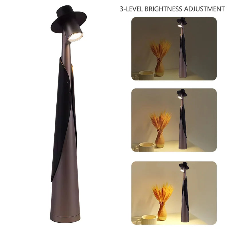 Rechargeable LED Desk Lamp Touch Dimmable Bedside Light for Bedroom Home