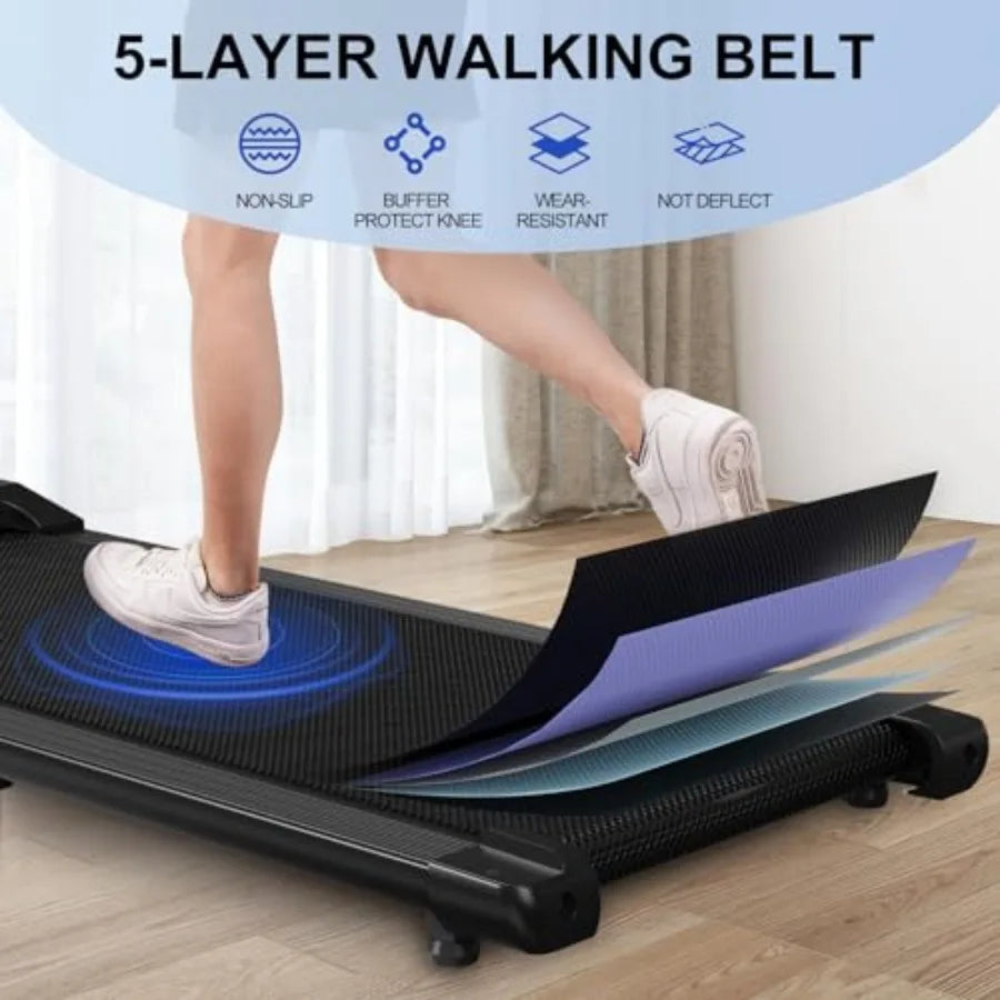 3-in-1 Under Desk Treadmill 2.5HP Quiet Walking Jogging Machine Home Office LED