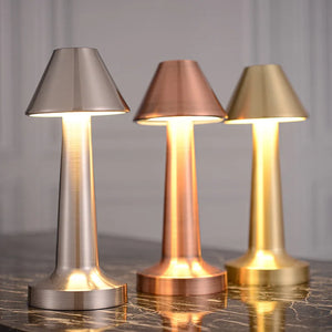 Metal Touch Table Lamp LED Rechargeable Night Light for Bar Coffee Table Decor