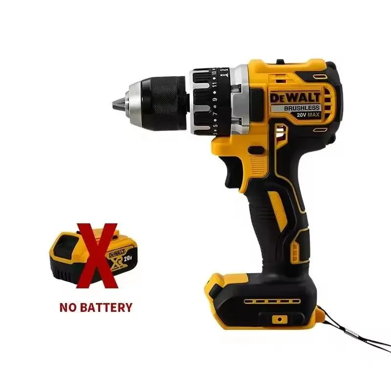 20V Cordless Brushless Impact Drill Rechargeable Power Tool for Home & DIY
