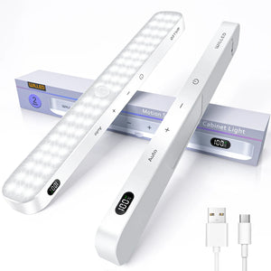 Motion Sensor LED Cabinet Light 60LED Rechargeable Wireless Under Cabinet Lamp