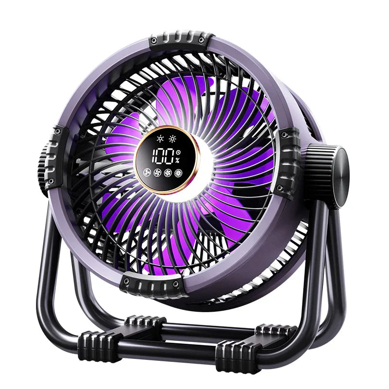 Camping Fan 20000mAh Rechargeable with LED Light Power Bank