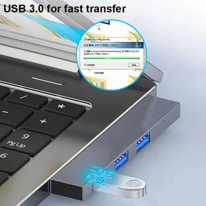 USB C Hub 4 Port USB 3.0 Type C Splitter OTG Adapter for Laptop PC