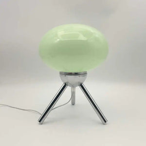 Artistic Spherical Glass Table Lamp Tripod Base Decorative Ambient Lamp for Home