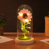 Sunflower LED Dome Lamp Artificial Flower Gift for Mom Grandma Home Decor