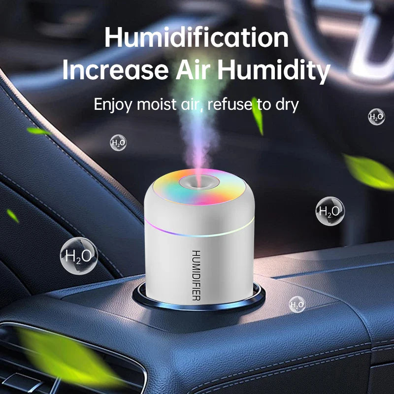 180ml Mini Air Humidifier USB Aroma Diffuser Essential Oil Cool Mist Maker Light
