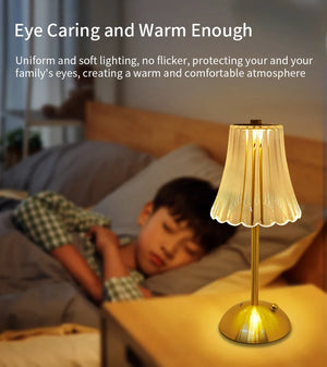 Rechargeable LED Table Lamp – Touch Dimmable Wireless Light for Bedroom & Desk