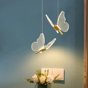 Moktan Sabai Nordic Butterfly LED Pendant Lamp – Modern Bedroom Ceiling Light