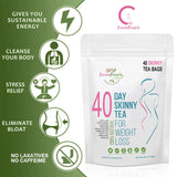 Natural 40 Days Herbal Skinny Detox Weight Loss Supplement No Caffeine