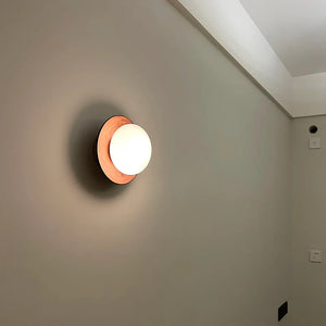 Wabi Sabi Wood Wall Sconce Walnut Glass Bedroom Bedside Hallway Stair Light