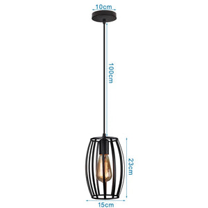 Retro Loft Industrial Pendant Light Wrought Iron Metal Ball E27 Hanging Lamp