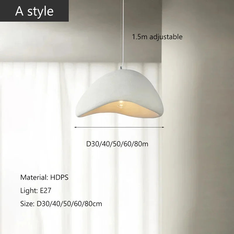Moktan Sabai Nordic Wabi Sabi LED Chandelier – E27 Pendant Light for Kitchen & Bar
