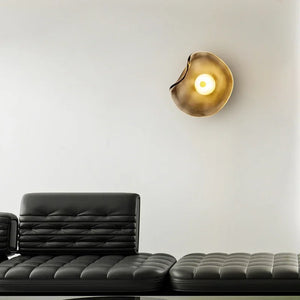 Nordic Glass LED Wall Lamp Minimalist Round Sconce for Bedroom Living Room