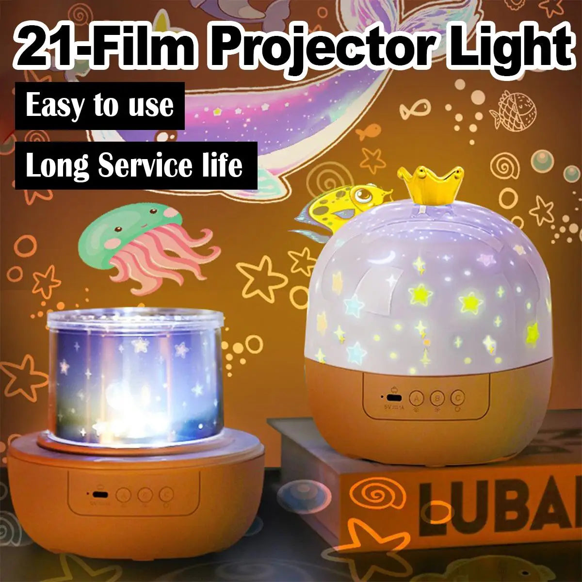 Galaxy Star Projector 21-in-1 Multicolor Dimmable LED Night Light for Kids Bedroom