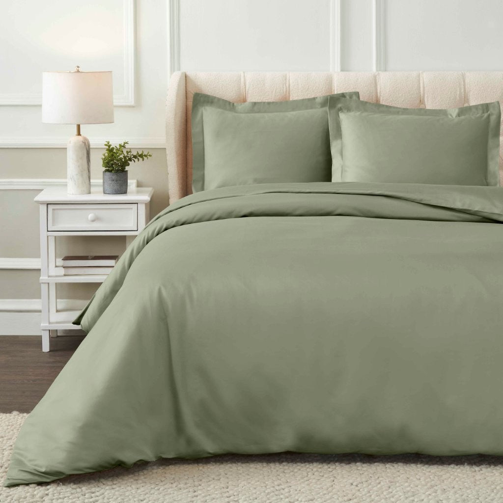 1200 Thread Count Egyptian Cotton Solid Duvet Cover Set - Egyptian Cotton Duvet Cover Set by Superior