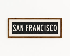 Framed San Francisco California Bus Scroll