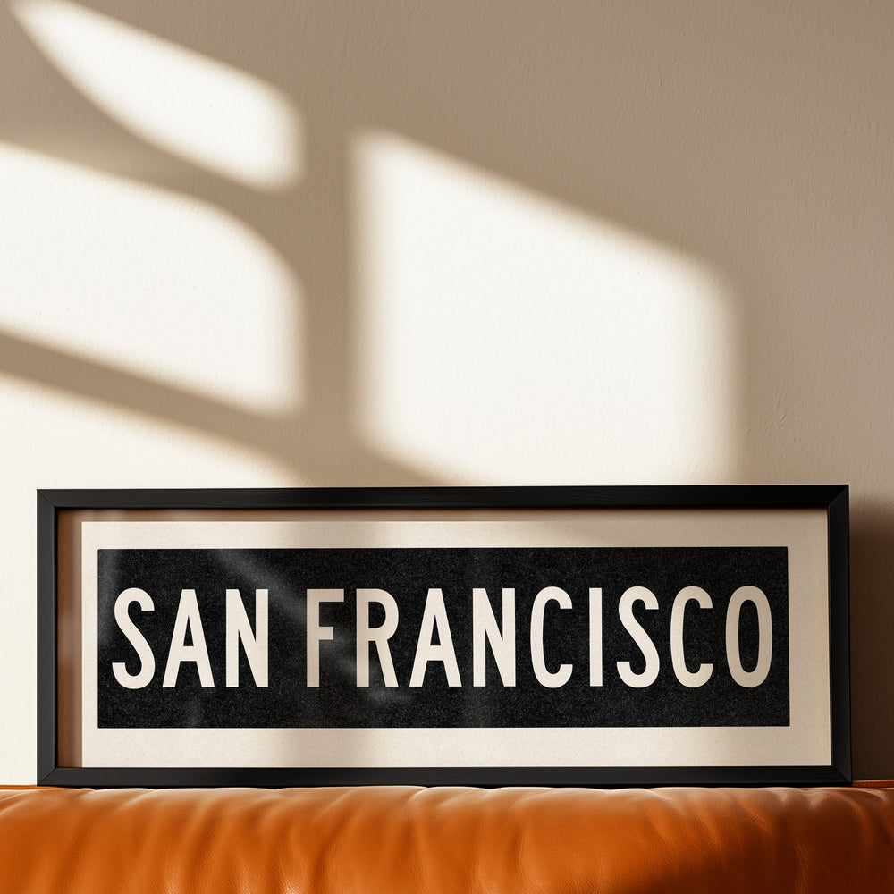 Framed San Francisco California Bus Scroll