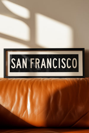 Framed San Francisco California Bus Scroll