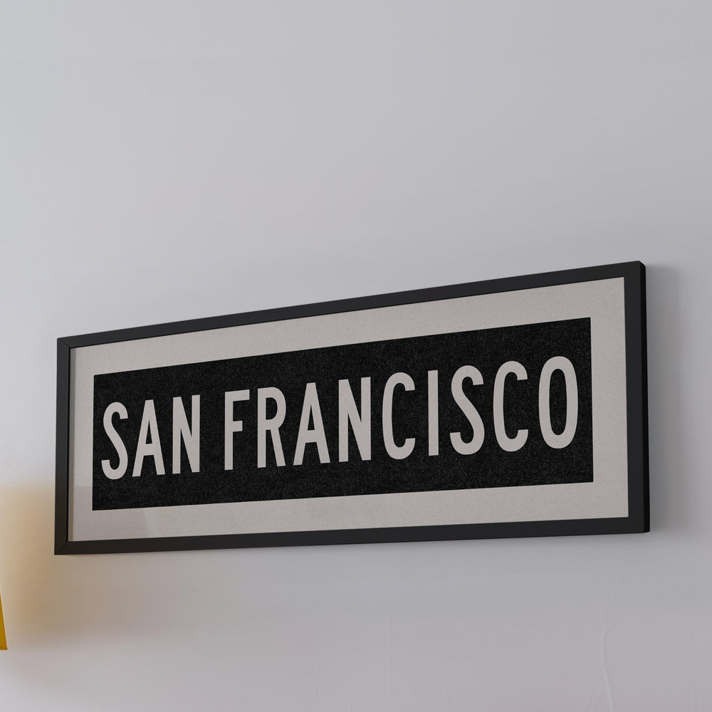 Framed San Francisco California Bus Scroll