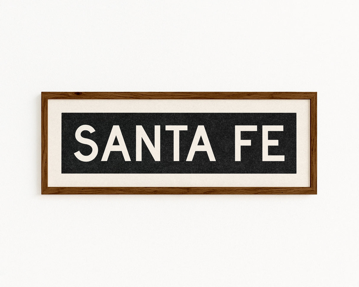 Framed Santa Fe New Mexico Bus Scroll