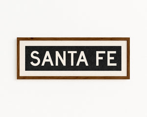 Framed Santa Fe New Mexico Bus Scroll