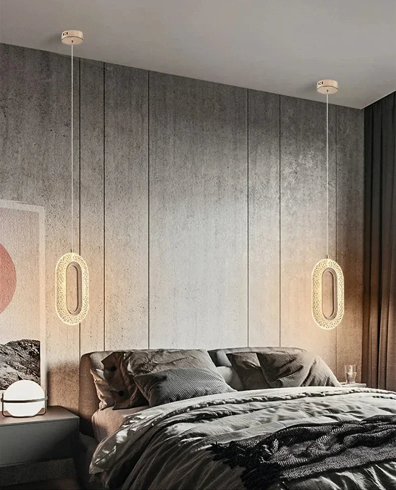 Modern Bedside Pendant Light – Long Line LED Wall Lamp for Bedroom & Living Room