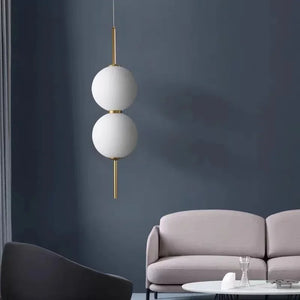 Glass Ball Pendant Light Modern LED Hanging Lamp Bedroom Bedside Ceiling Decor