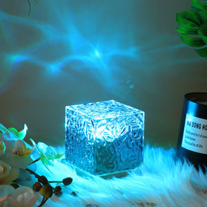 Water Ripple Ocean Wave Light Projector RGB Flame Lamp for Bedroom Mood Decor