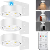 3 Pack Magnetic Picture Lights with Remote Dimmable Battery Art Wall Lights
