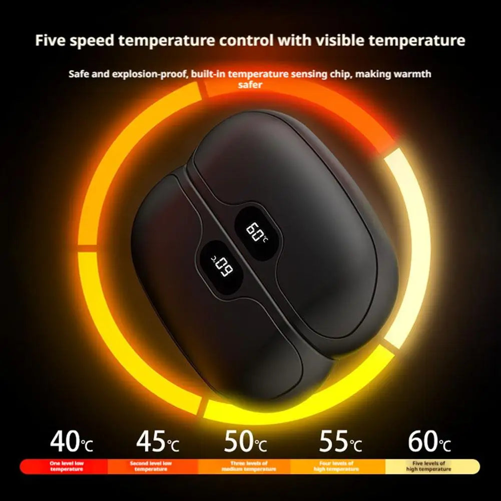 2-in-1 Magnetic Rechargeable Hand Warmer Fast Heating Pocket Heater for Winter