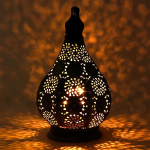 Moroccan Table Lamp Battery Operated Retro Hanging Candle Style Bedside Light Decor