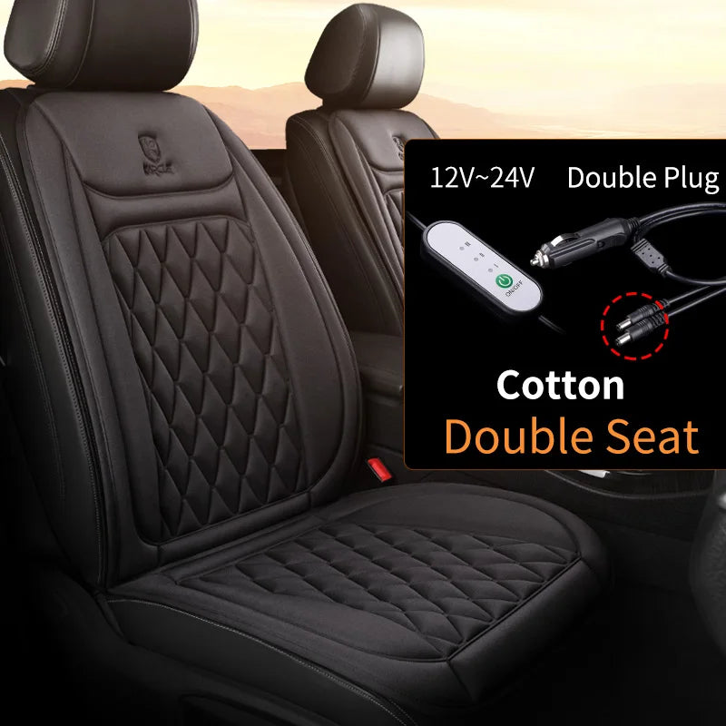 12-24V Heated Car Seat Cover with Fast Heating Flannel or Cloth