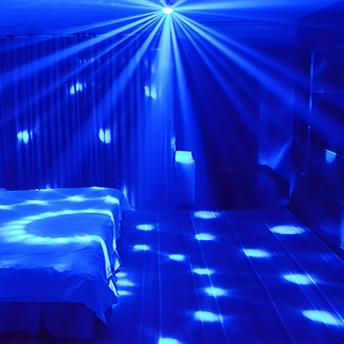 Sound Activated Rotating Disco Ball Light RGB LED Party Stage Lamp for Home