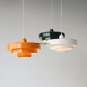 Medieval Danish Chandelier Multicolor Retro Pendant Light Orange Ceiling Lamp