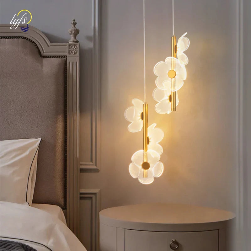 Nordic LED Pendant Light Ceiling Hanging Lamp Bedroom Bedside Kids Room Decor