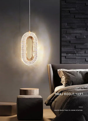 Modern Bedside Pendant Light – Long Line LED Wall Lamp for Bedroom & Living Room