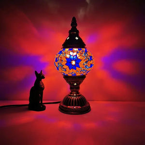 Turkish Stained Glass Table Lamp Mosaic Retro Bedside Cafe Decor Light