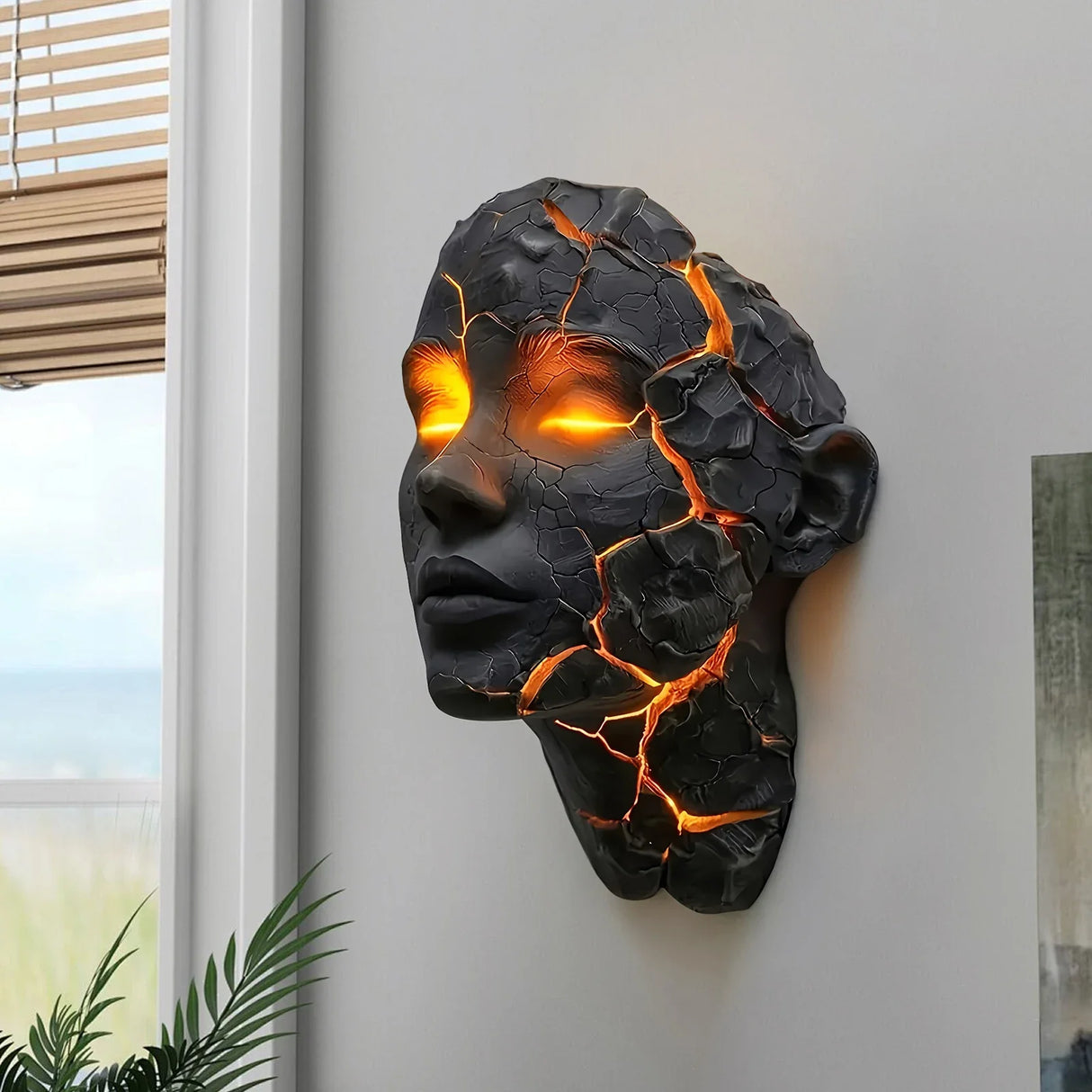 Halloween LED Broken Soul Wall Lamp Night Light Bathroom Reading Studying Hallway