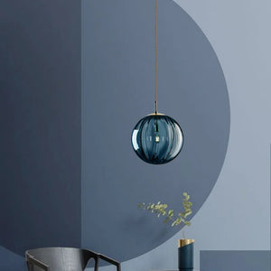 Modern LED Glass Ball Pendant Light Nordic Hanging Lamp for Bedroom Dining Bar