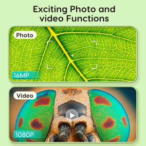 Kids Digital Microscope 1000X Handheld Microscope with LED Lights USB