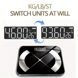 Smart Digital Scale – USB Rechargeable with LED Display and Bluetooth Connectivity