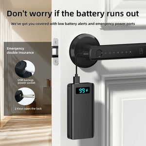 Fingerprint Smart Door Lock with App Control Touchscreen Keypad Passcode Unlock