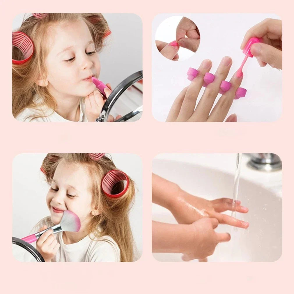 Kids Princess Makeup Kit Washable Non Toxic Cosmetic Set with Case