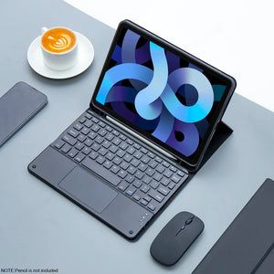 Wireless Keyboard Case with Mouse for 10.2 Tablet Touchpad Magnetic Cover