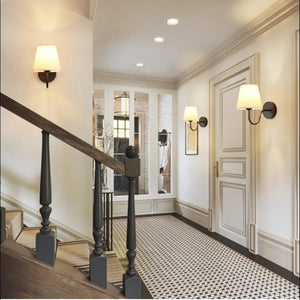 Modern Fabric Wall Lamp – Retro E27 Bedside Sconce Light for Bedroom & Living Room