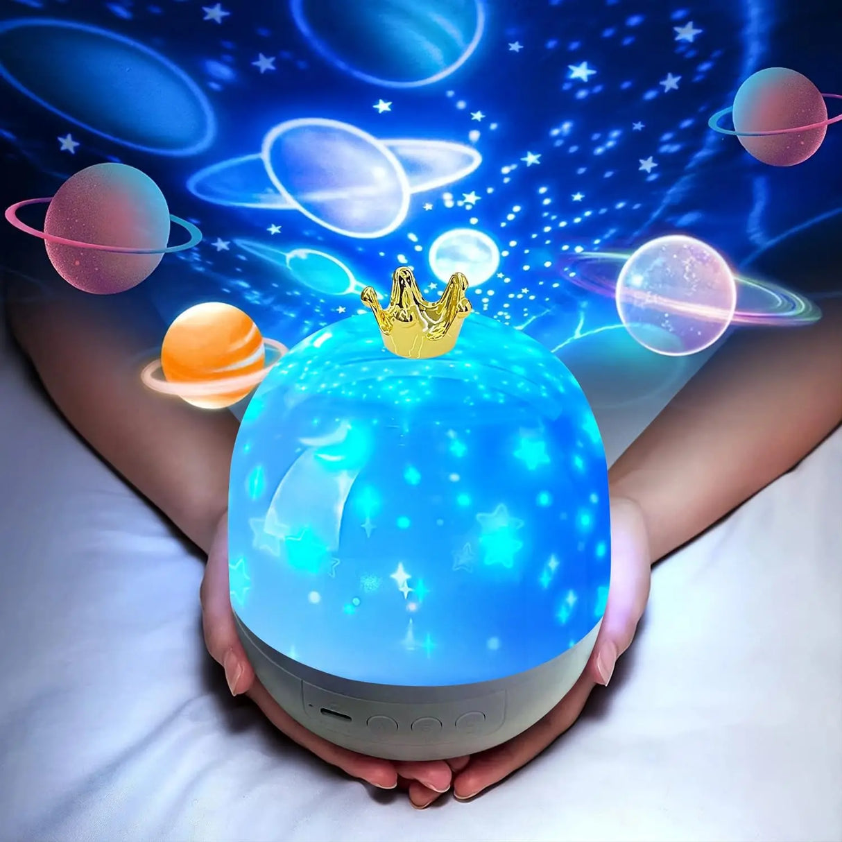 Kids Night Light Projector Star Galaxy 15-Film Rotating Bedroom Gift Lamp