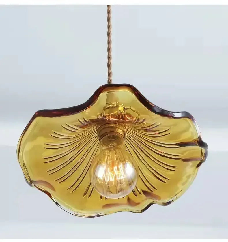 Moktan Sabai Nordic LED Pendant Light – Colorful Glass Copper Hanging Lamp