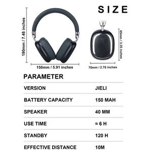 Wireless Noise Cancelling Headphones 40H USB-C Lossless Audio Travel Sports