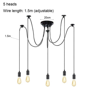 DIY Spider Chandelier Vintage Industrial Pendant Ceiling Light Home Hanging Lamp